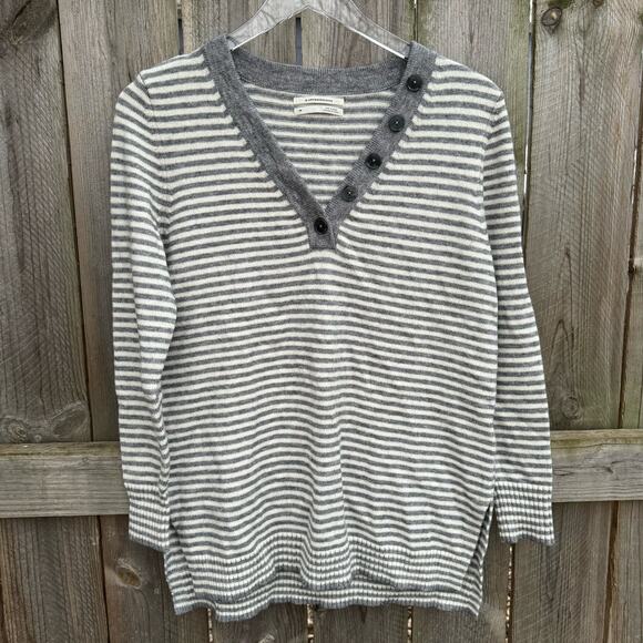 Anthropologie Sweater Stripes Viscose Blend XS Classic Versatile Classic - Picture 1 of 10